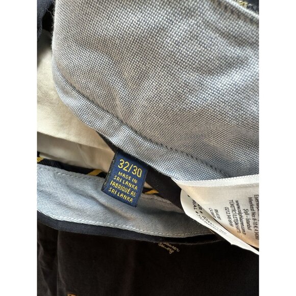 Polo Ralph Lauren Navy Blue Embroidered College Bear Straight Stretch Fit 32X30 - Picture 5 of 12